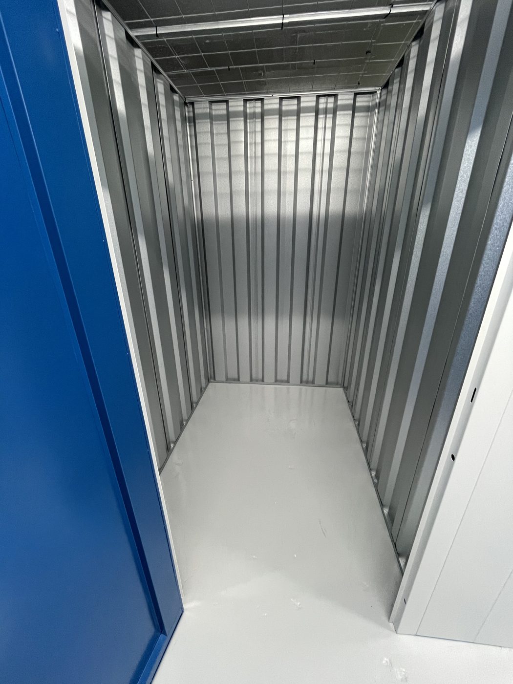 Clean empty storage unit interior